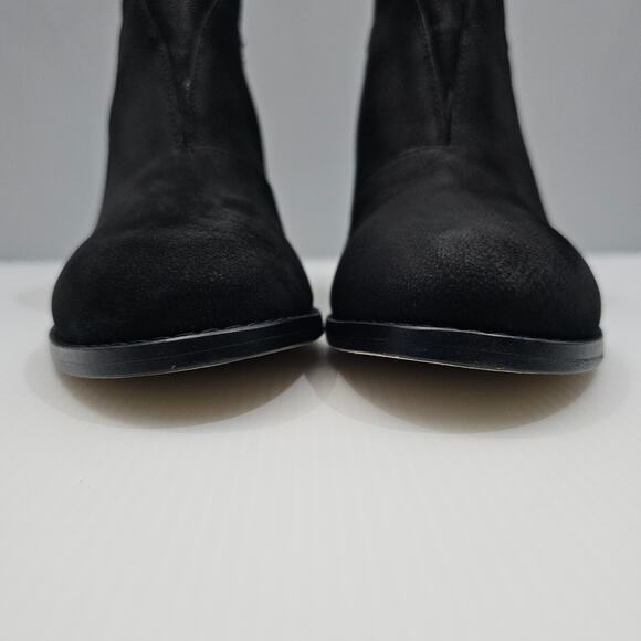 Eileen Fisher Bren Ankle Bootie Women 9 Black Leather Block Heel Fall Minimalist - Picture 6 of 14